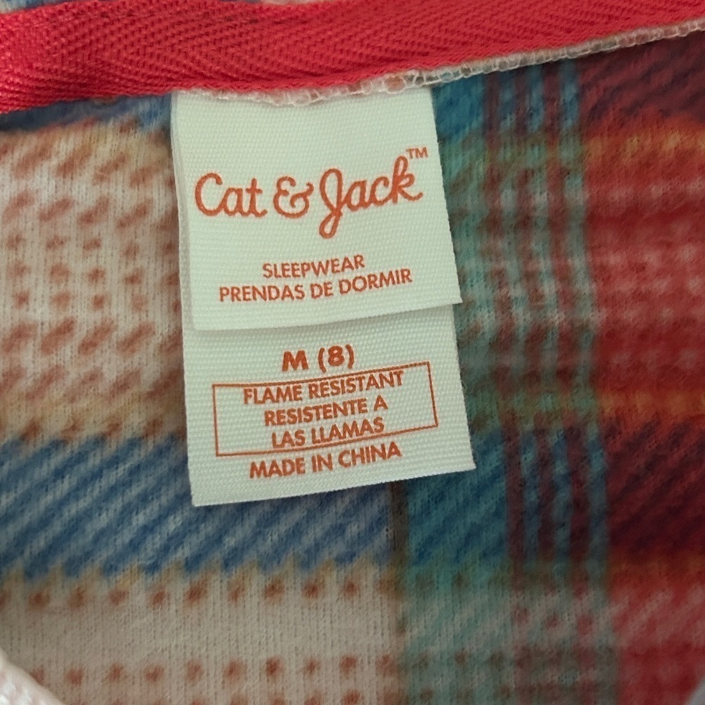 NWT Cat & Jack Pink Plaid Pajamas SZ 8 Girl Youth​​​​​ - Picture 2 of 16